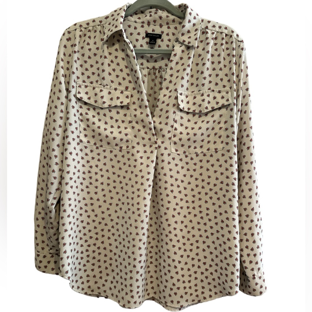 Ann Taylor Heart Blouse AMAZING!